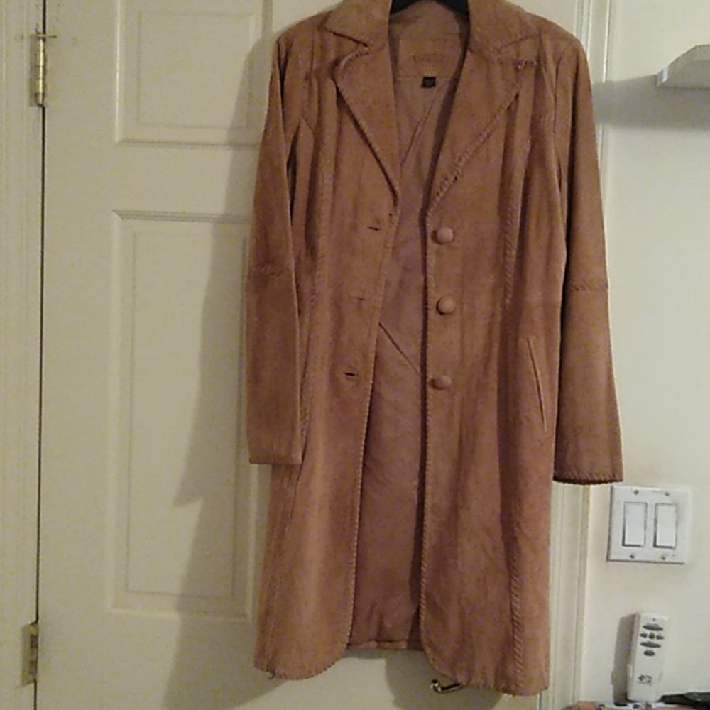 Vintage Suade Guess duster light brown